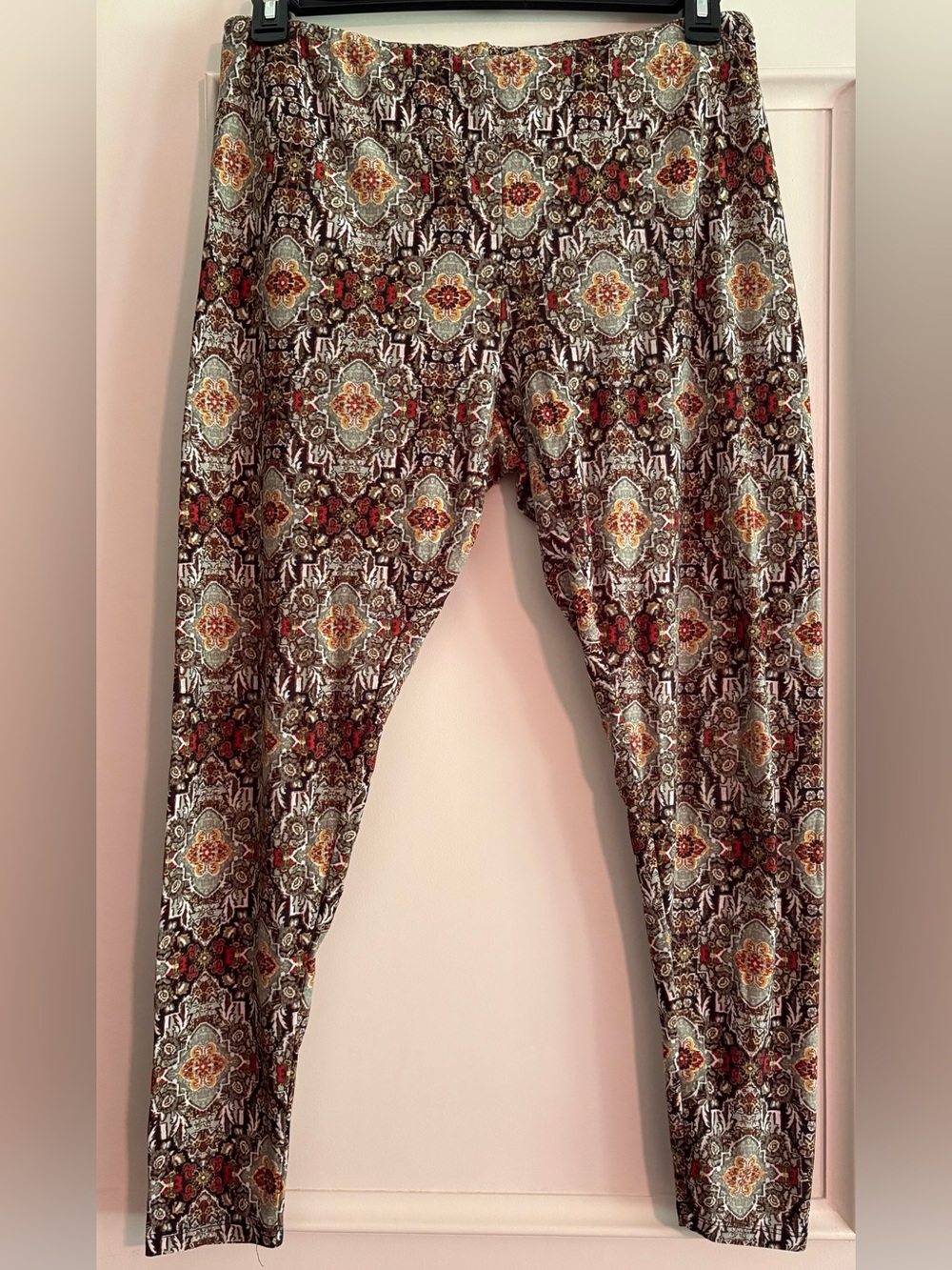 Ultra Flirt Brown Multi Mosaic Print Leggings